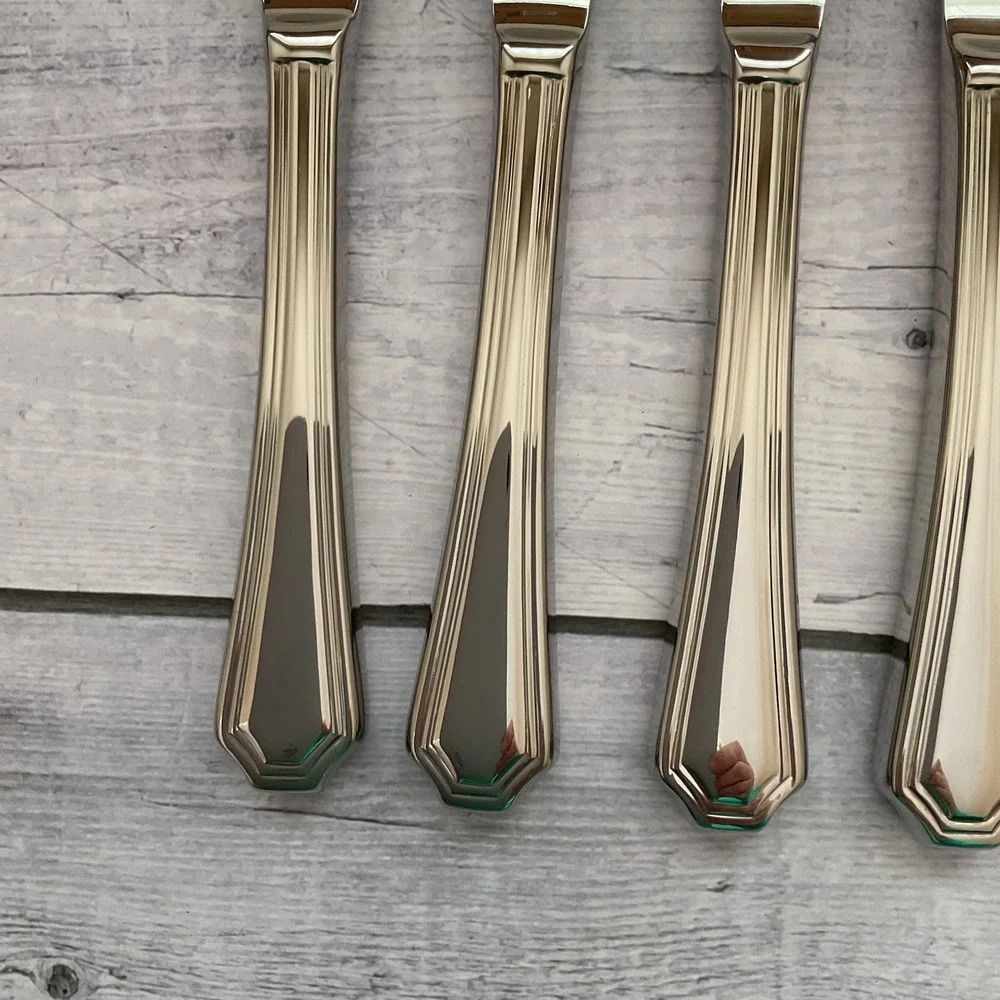 Wallace ARLINGTON Steak Knives Set Of 6 Stainless Steel Flatware #3